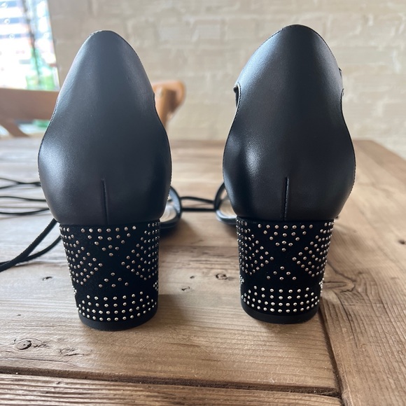 CHRISTIAN DIOR Rainbow Stellar Block Heel Lace-up Open-Toe Sandals - Picture 9 of 13